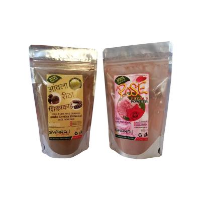 Amla Ritha Shikakai Mix Powder (200gm) And Rose Powder (100 gm) . Combo Pack